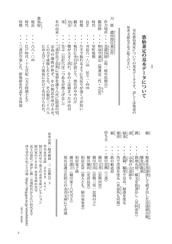 歌仙兼定取扱説明書