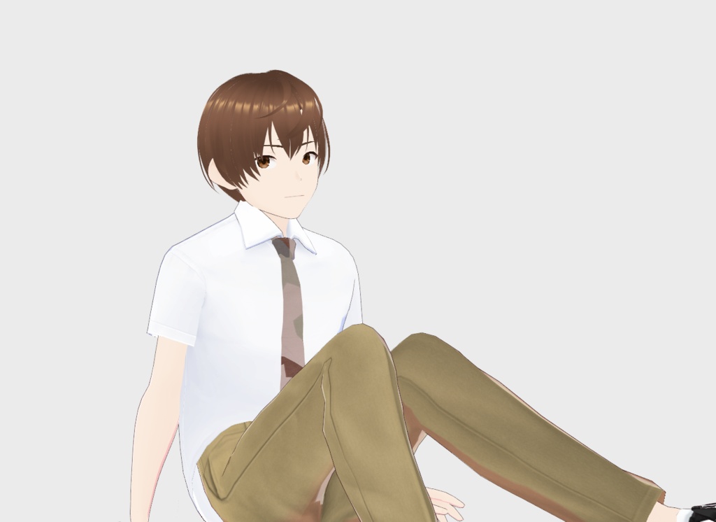 Vroid M90 Camouflage Suit Ties ネクタイ