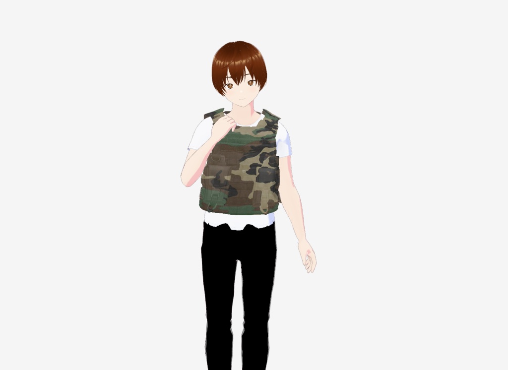 VRoid Camo Military Plate Carrier/Vest (Tri Color Camos) 軍用プレートキャリア/ベスト