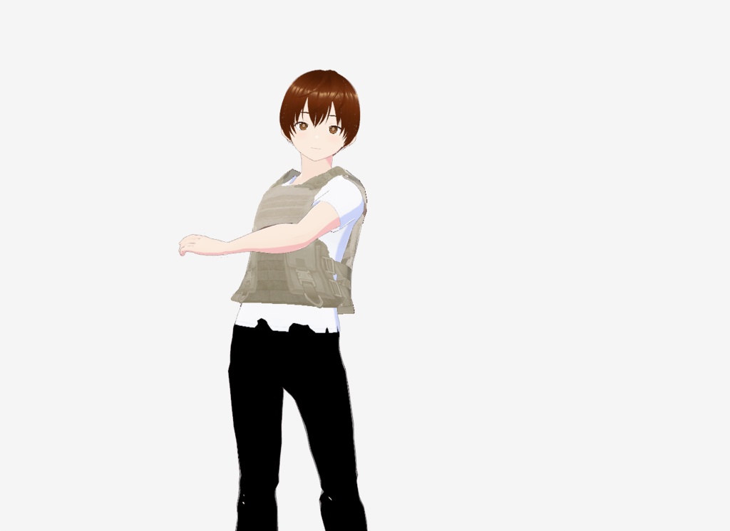 VRoid Camo Military Plate Carrier/Vest (Tri Color Camos) 軍用プレートキャリア/ベスト