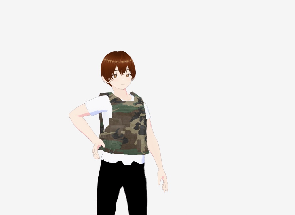 VRoid Camo Military Plate Carrier/Vest (Tri Color Camos) 軍用プレートキャリア/ベスト