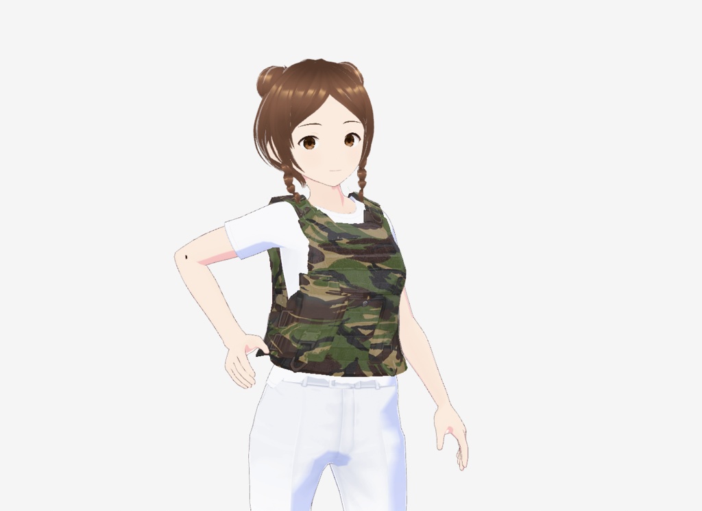 VRoid Camo Military Plate Carrier/Vest (British DPM) 軍用プレートキャリア/ベスト