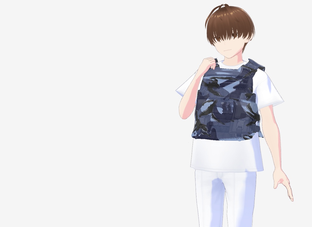 VRoid Camo Military Plate Carrier/Vest (British DPM) 軍用プレートキャリア/ベスト