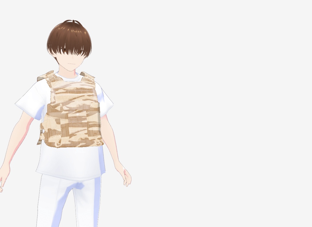 VRoid Camo Military Plate Carrier/Vest (British DPM) 軍用プレートキャリア/ベスト