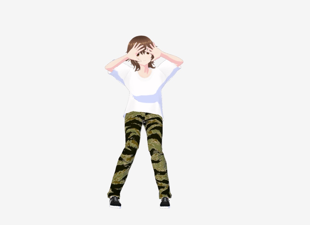 VRoid Camo Cargo Pants (Tiger Stripe) 迷彩カーゴパンツ