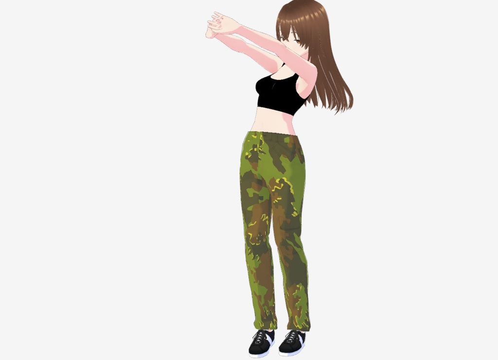 VRoid Camo Cargo Pants (Lithuanian Camo) 迷彩カーゴパンツ