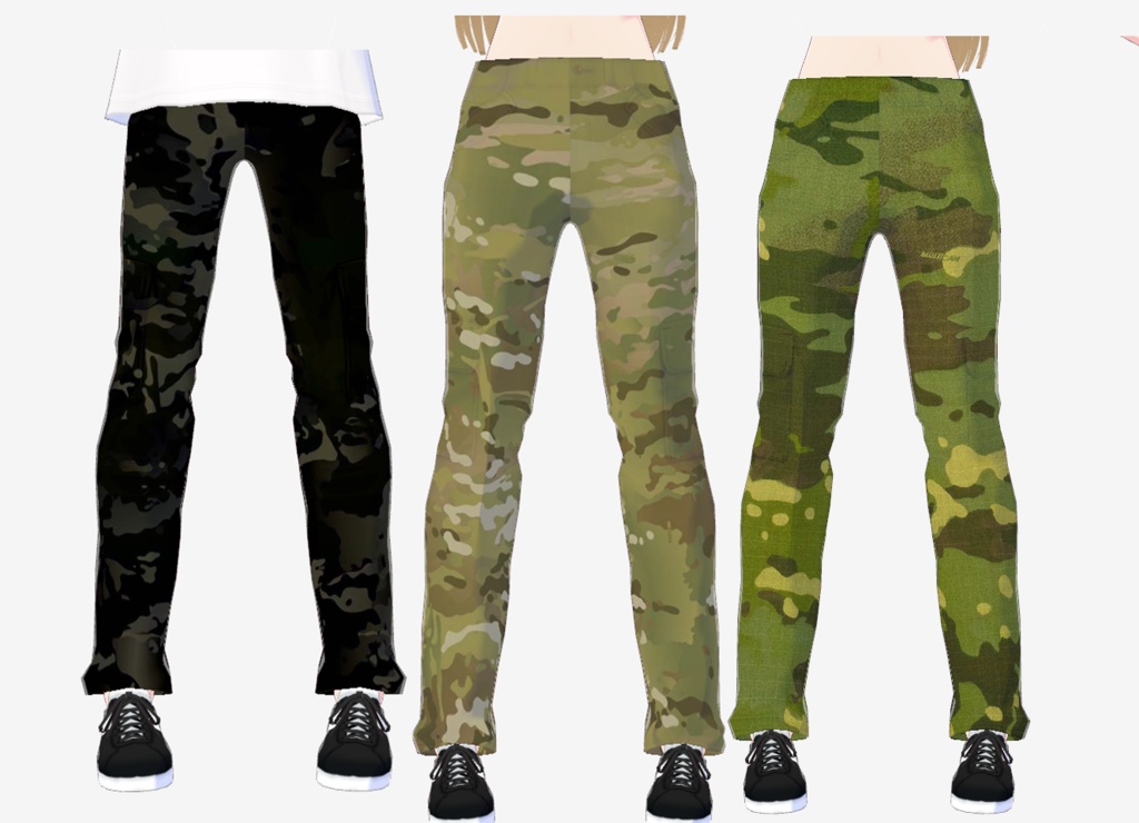VRoid Camo Cargo Pants (Multicam) 迷彩カーゴパンツ