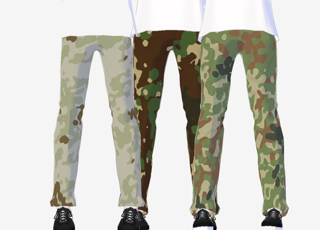 VRoid Camo Cargo Pants (Japanese Camo) 迷彩柄カーゴパンツ