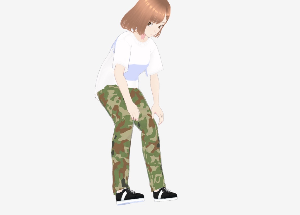 VRoid Camo Cargo Pants (Japanese Camo) 迷彩柄カーゴパンツ