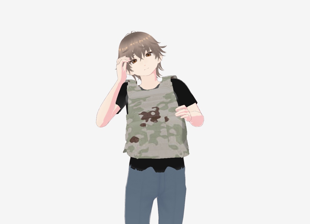 VRoid Camo Military Plate Carrier/Vest (Japanese Camo) ミリタリープレートキャリア/ベスト