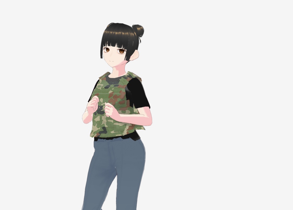 VRoid Camo Military Plate Carrier/Vest (Japanese Camo) ミリタリープレートキャリア/ベスト