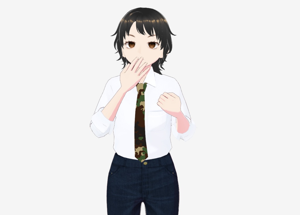 VRoid Japanese Camo Ties 迷彩柄のネクタイ