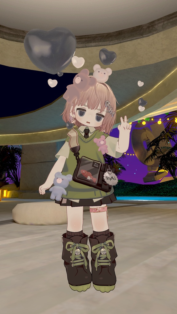 【無料版あり】揺れる「とろふわ」クマのぬいぐるみ4Set 【VRChat】