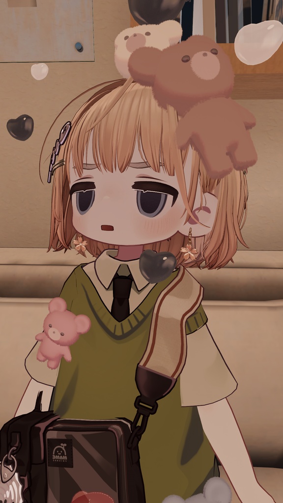 【無料版あり】揺れる「とろふわ」クマのぬいぐるみ4Set 【VRChat】