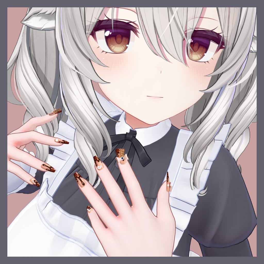【3日間無料/FREE】Valentine Nail/Ring & Hairpin|Milfy・Milltina対応/全モデル可【VRChat】