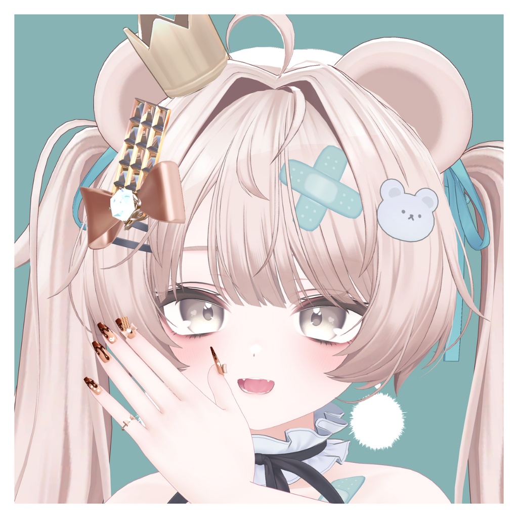 【3日間無料/FREE】Valentine Nail/Ring & Hairpin|Milfy・Milltina対応/全モデル可【VRChat】