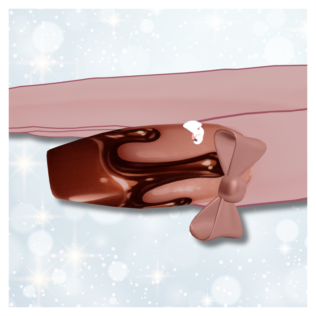 【3日間無料/FREE】Valentine Nail/Ring & Hairpin|Milfy・Milltina対応/全モデル可【VRChat】