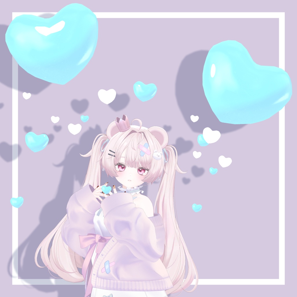 【期間限定FREE】ふわふわ揺れる♡Heart Balloon Set|全11色|ハートに包まれる撮影アクセサリー|MA対応【VRChat】