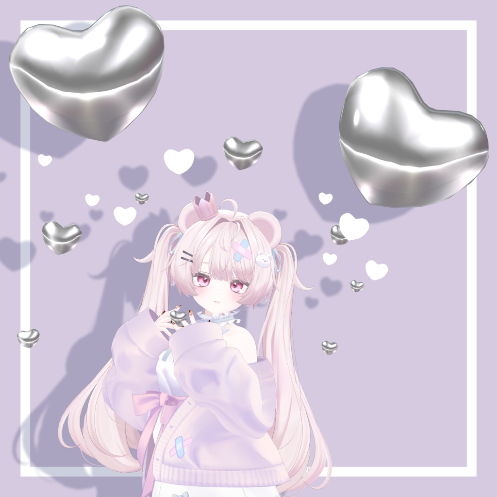 【期間限定FREE】ふわふわ揺れる♡Heart Balloon Set|全11色|ハートに包まれる撮影アクセサリー|MA対応【VRChat】