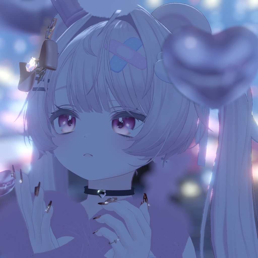 【期間限定FREE】ふわふわ揺れる♡ハートに包まれる撮影アクセサリー|Heart Balloon Set|全11色|MA対応【VRChat】