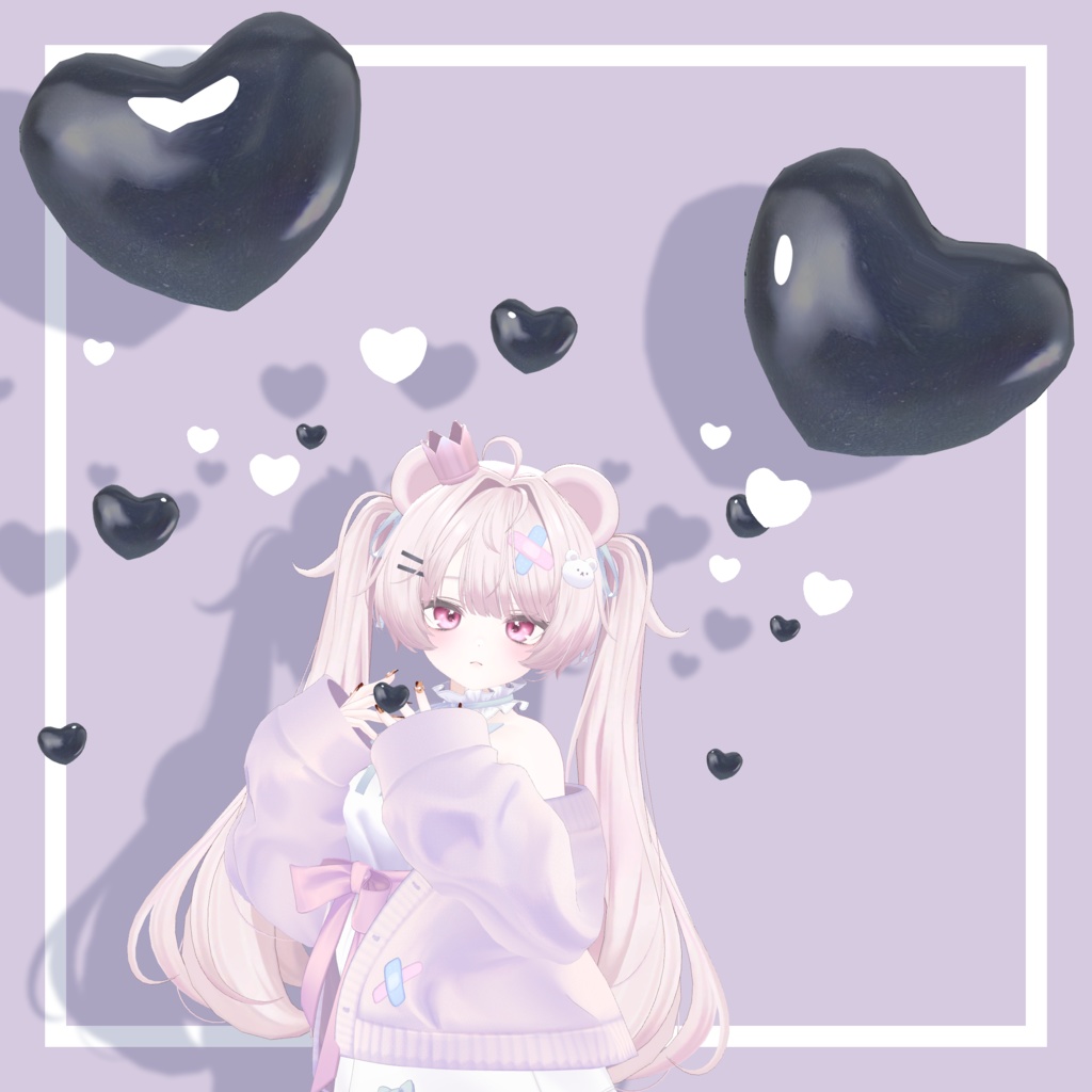 【期間限定FREE】ふわふわ揺れる♡Heart Balloon Set|全11色|ハートに包まれる撮影アクセサリー|MA対応【VRChat】