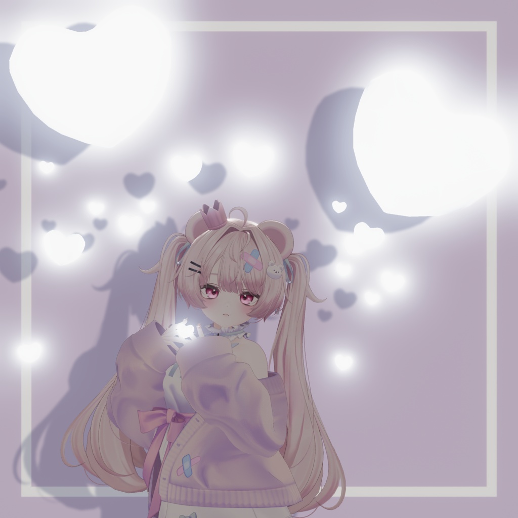 【期間限定FREE】ふわふわ揺れる♡Heart Balloon Set|全11色|ハートに包まれる撮影アクセサリー|MA対応【VRChat】