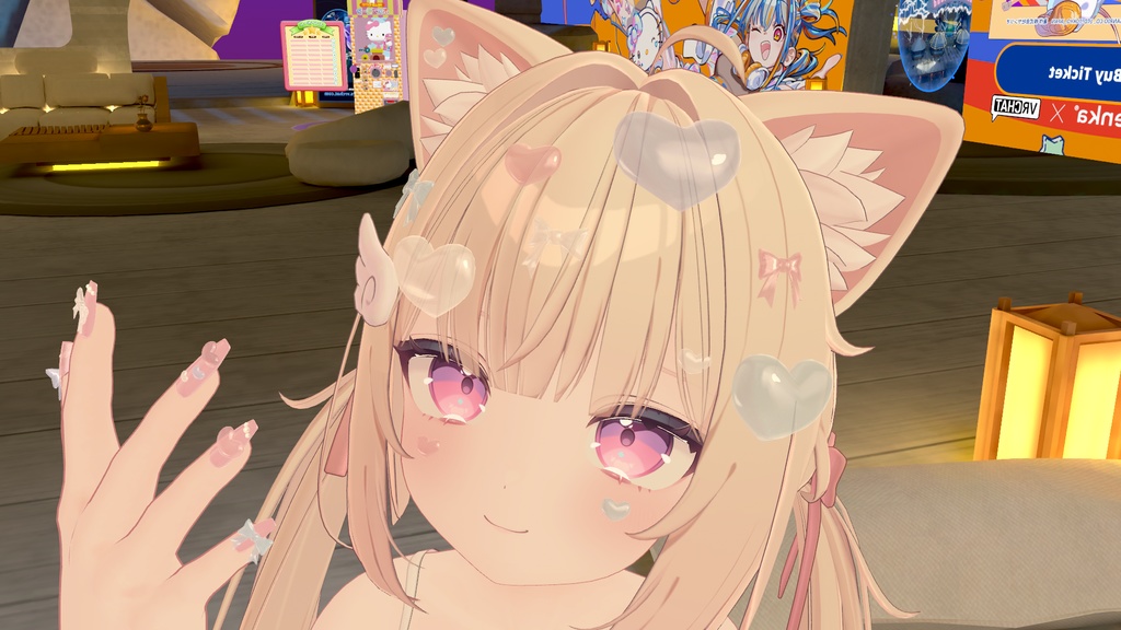 【期間限定♡FREE】ぷるんと半透明♡Yumekawa Nail & Face Gem|MA対応【VRChat】