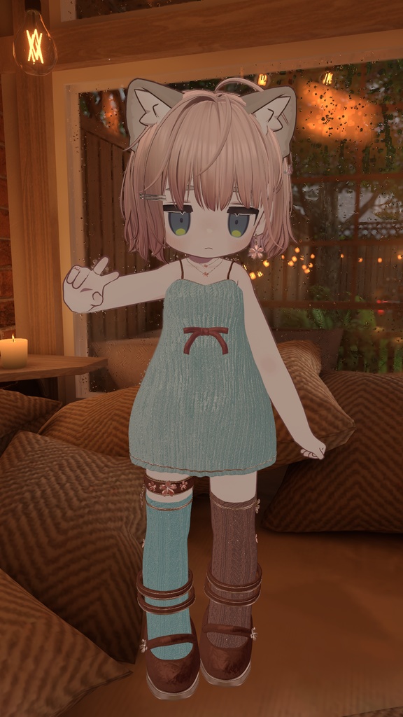 【期間限定/ピアス無料】🌸 SAKURA × Knit 🌸 衣装+ Accessory / 13Colors / MA対応【VRChat】
