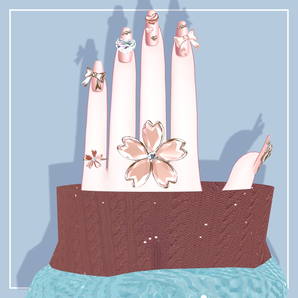 【期間限定/ピアス無料】🌸 SAKURA × Knit 🌸 衣装+ Accessory / 13Colors / MA対応【VRChat】