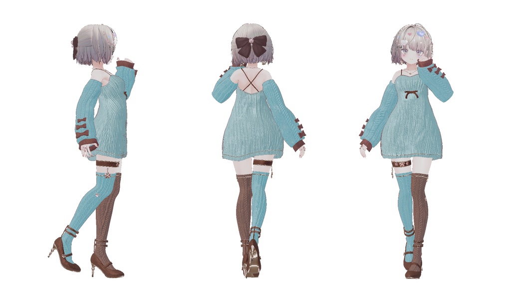 【期間限定/ピアス無料】🌸 SAKURA × Knit 🌸 衣装+ Accessory / 13Colors / MA対応【VRChat】