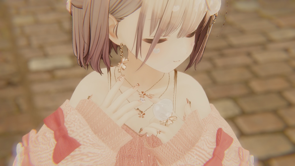 【期間限定/ピアス無料】🌸 SAKURA × Knit 🌸 衣装+ Accessory / 13Colors / MA対応【VRChat】