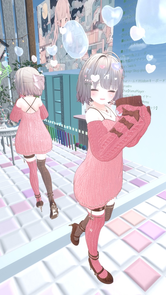 【期間限定/ピアス無料】🌸 SAKURA × Knit 🌸 衣装+ Accessory / 13Colors / MA対応【VRChat】