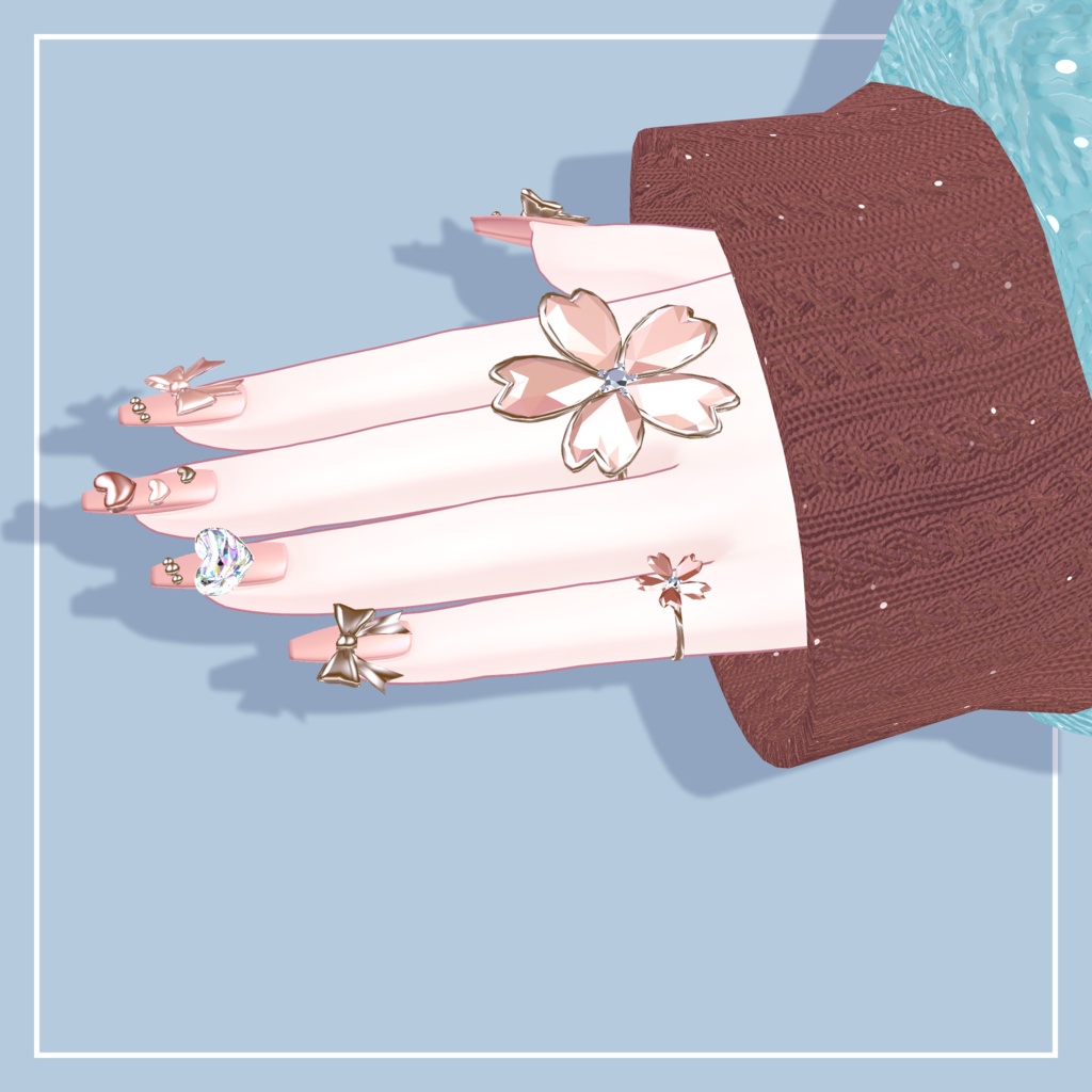 【期間限定/ピアス無料】🌸 SAKURA × Knit 🌸 衣装+ Accessory / 13Colors / MA対応【VRChat】