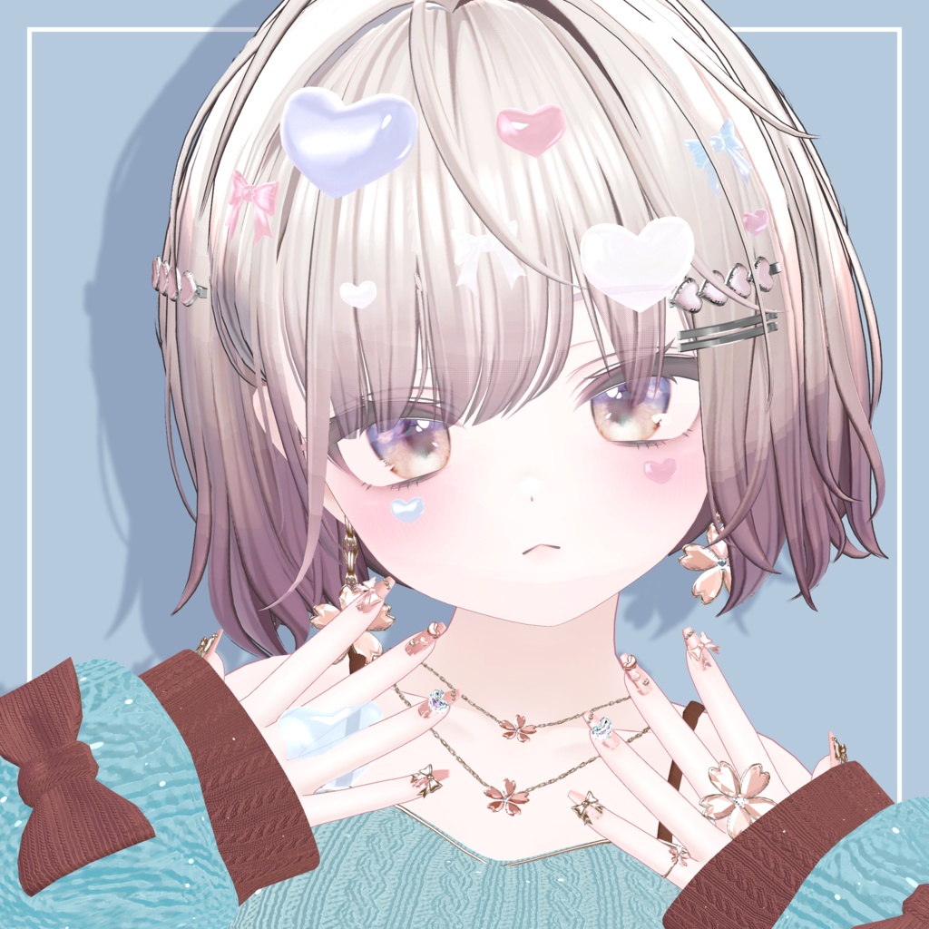 【期間限定/ピアス無料】🌸 SAKURA × Knit 🌸 衣装+ Accessory / 13Colors / MA対応【VRChat】