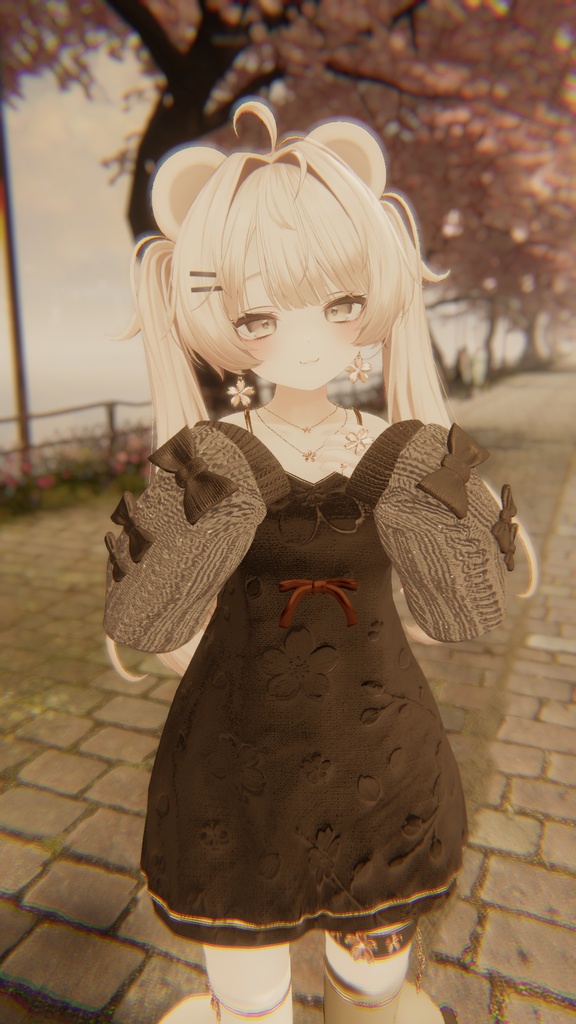 【期間限定/ピアス無料】🌸 SAKURA × Knit 🌸 衣装+ Accessory / 13Colors / MA対応【VRChat】