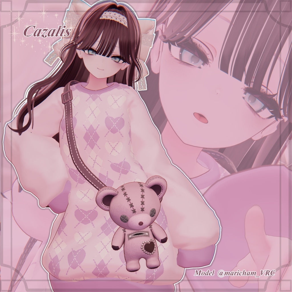 【4アバター追加✨】カラバリ6色+くま7色🐻 くたっと揺れる♥まいごぐま | Bear Bag Outfit 🐻♥ 8アバター対応✨