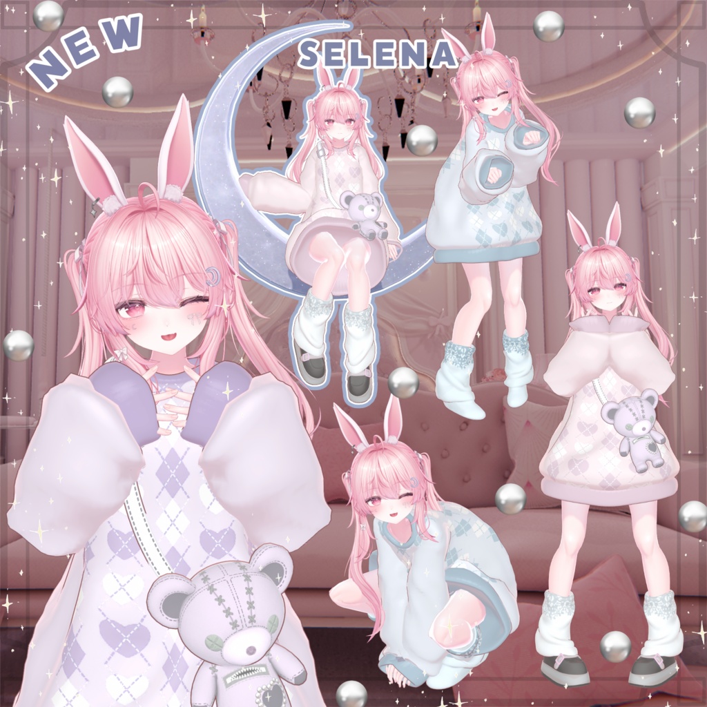 【Kaguya追加✨】11アバター対応✨衣装6色+くま7色🐻 くたっと揺れる♥まいごぐま | Bear Bag Outfit 🐻♥