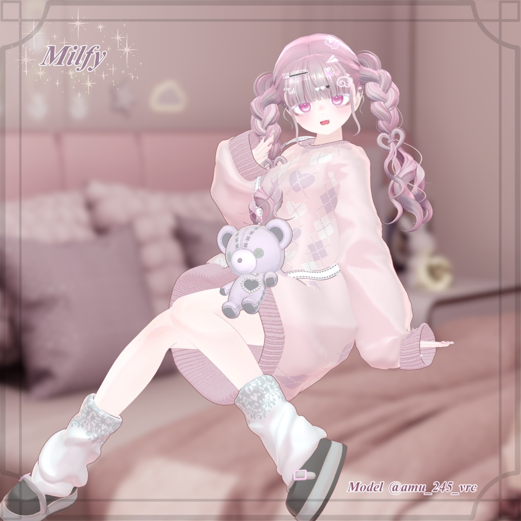 【4アバター追加✨】カラバリ6色+くま7色🐻 くたっと揺れる♥まいごぐま | Bear Bag Outfit 🐻♥ 8アバター対応✨