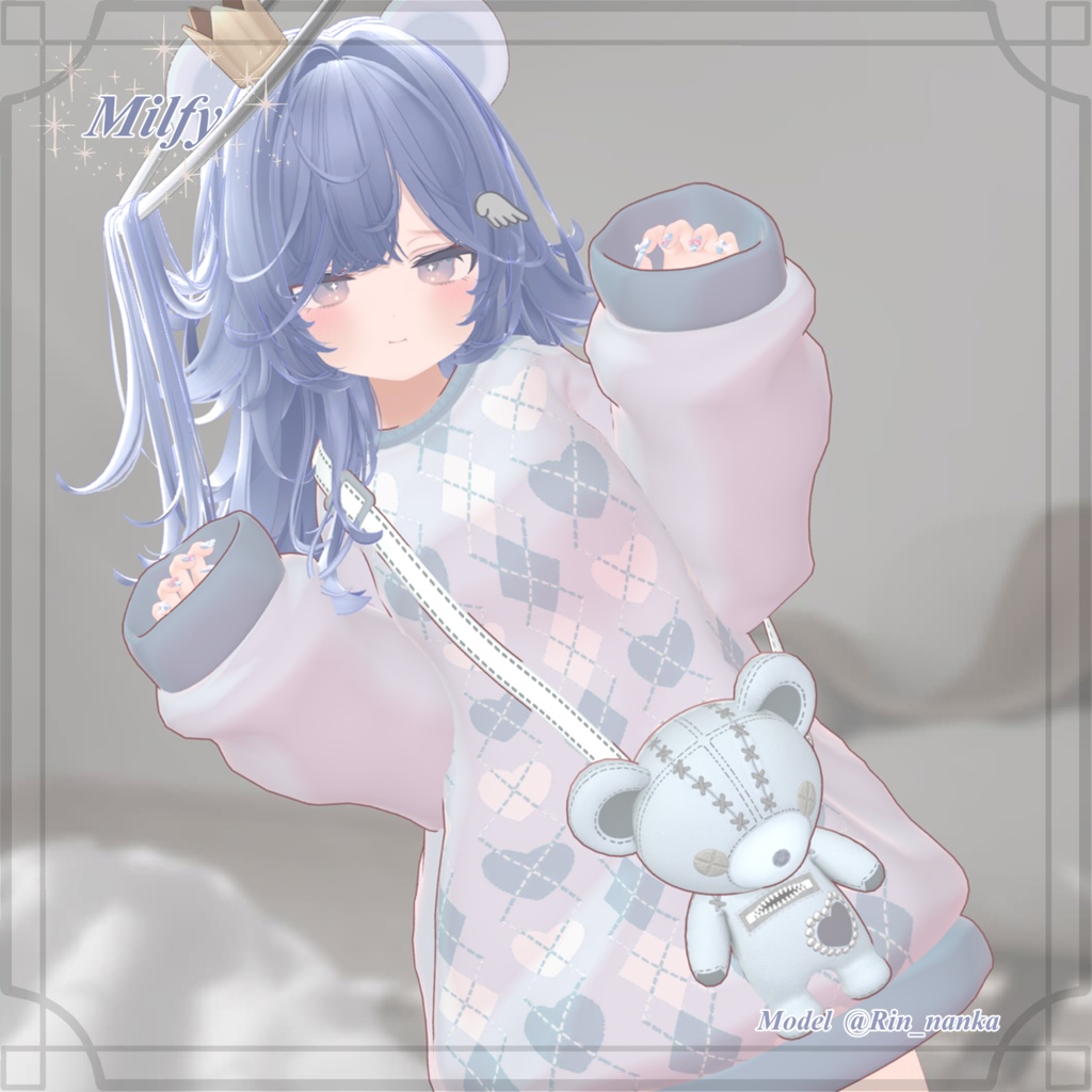 【4アバター追加✨】カラバリ6色+くま7色🐻 くたっと揺れる♥まいごぐま | Bear Bag Outfit 🐻♥ 8アバター対応✨