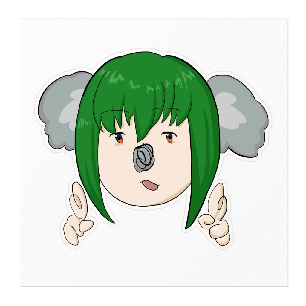 【ピース】のだむつこあらステッカー