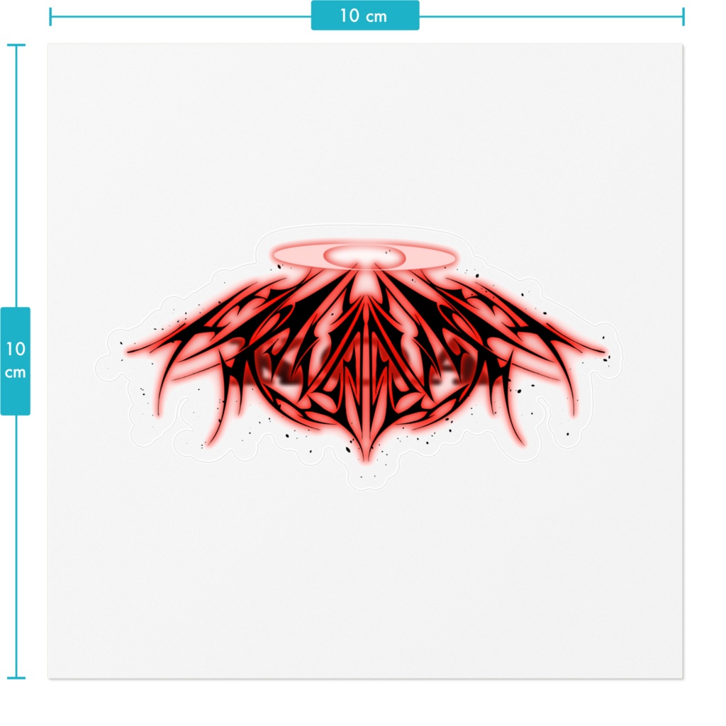 堕天使ロゴステッカー -黒文字ver.-