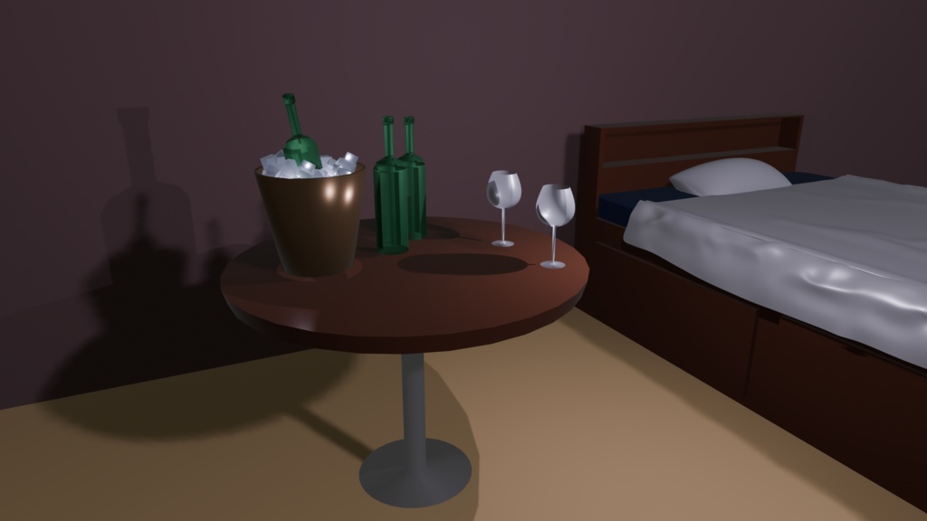 【Blender】寝室素材
