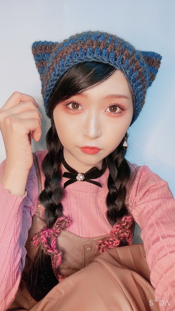 🫧downerprismショコラブランデーコスモソーダコラボ猫耳ニット帽🫧