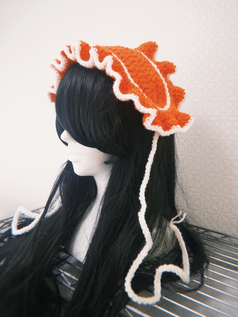 オレンジニットのヘッドドレス