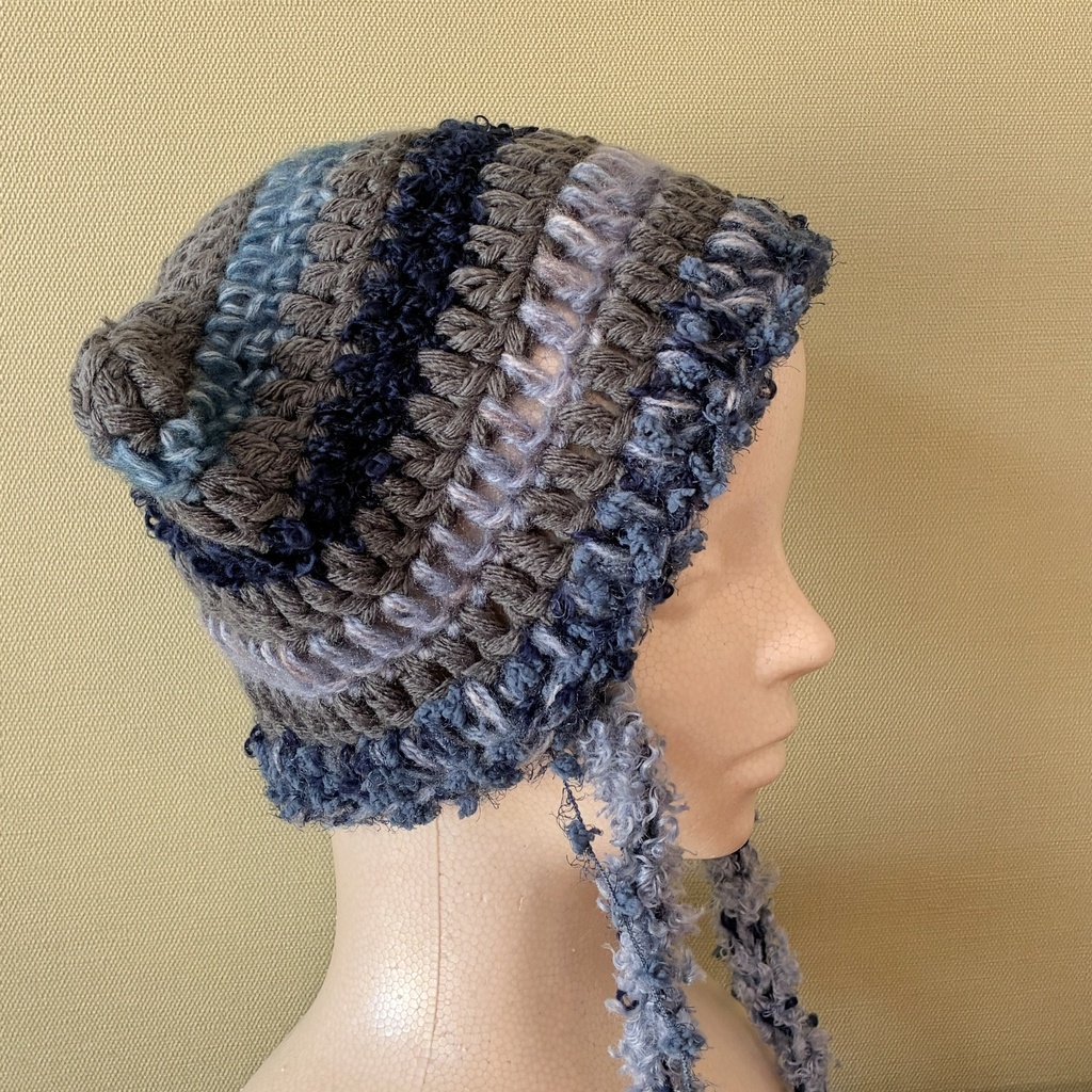 Rainy Baby Blue猫耳ニット帽(dark gray)