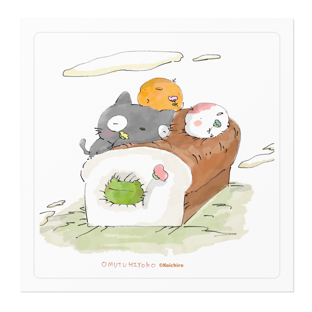 食パンの上でのんびりと