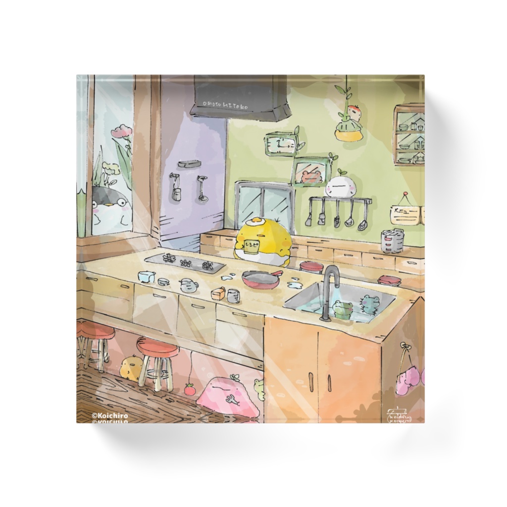 料理をするおむつひよこ