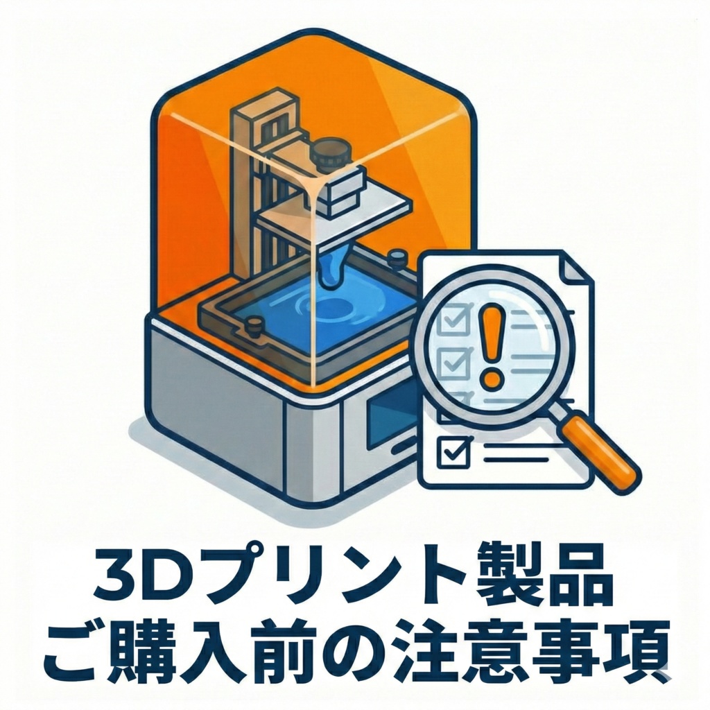 3Dプリント製品 ご購入前の注意事項