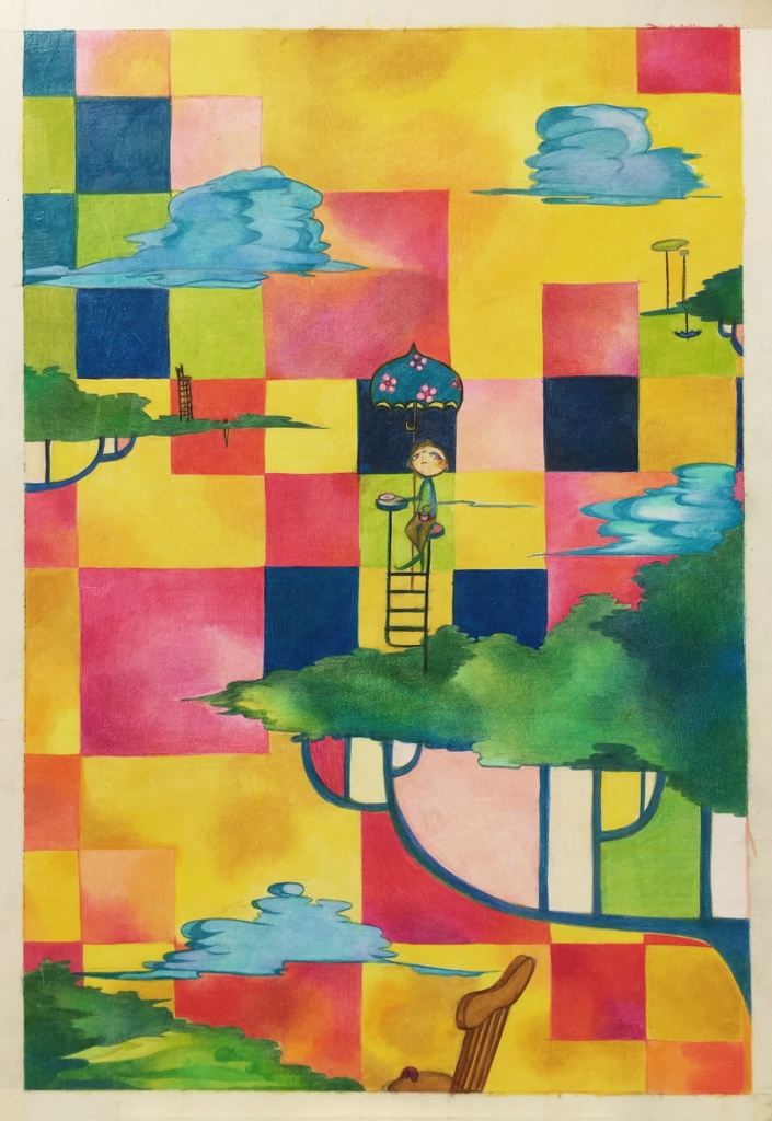 ポーチ 市松模様