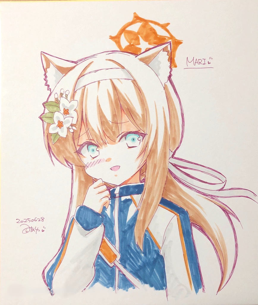 【伊落マリー】体操服衣装　色紙（大）1点もの